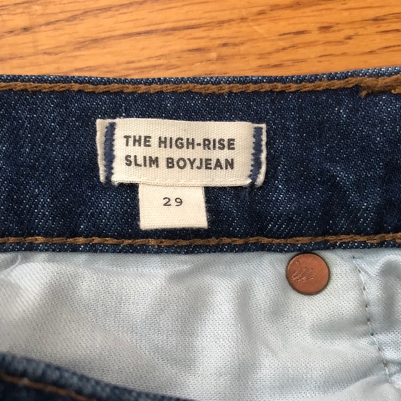 Madewell High-Rise Slim Boyjean Size 29 - Picture 7 of 8
